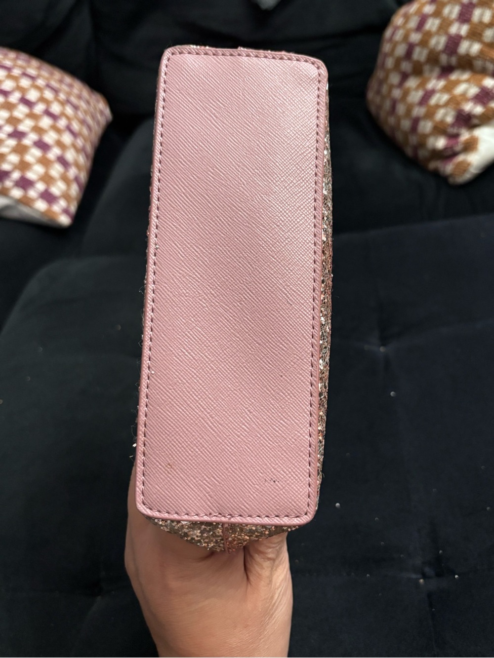 kate spade Dusty Rose Glitter Cosmetic Pouch - Picture 6 of 6